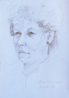 Irmgard 01, Portrait, Pastell